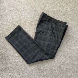 Zac & Rachel Gray Plaid Trousers Pants